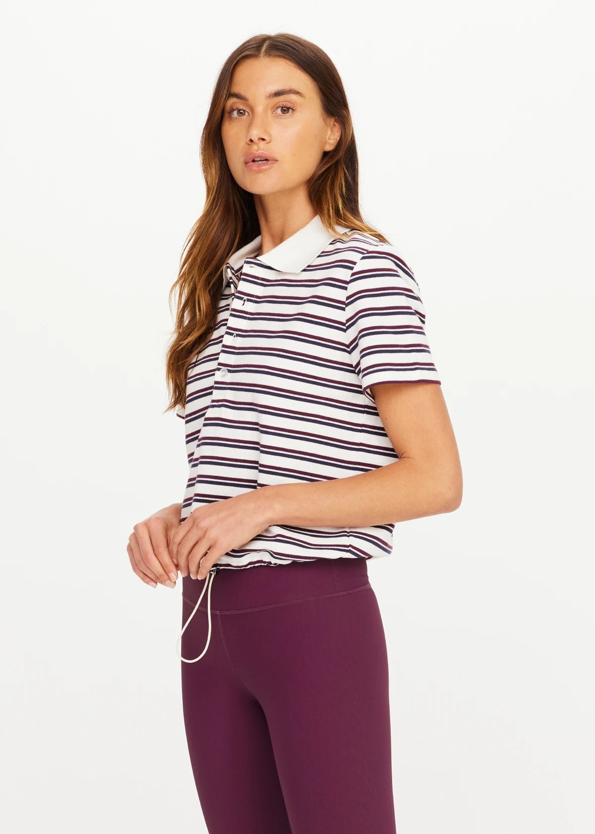 Sophie Crop Polo - Stripe
