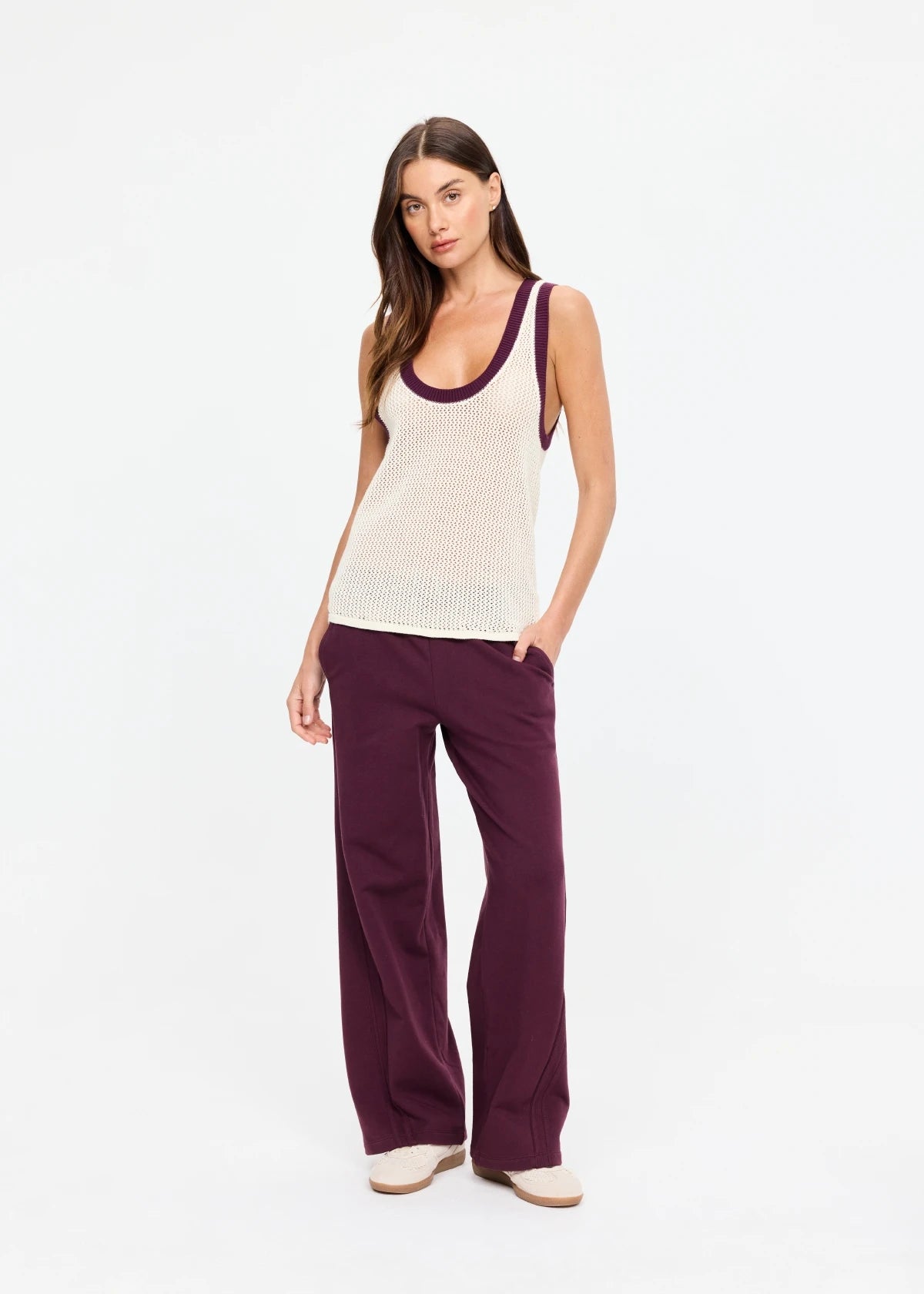 Fenway Wales Knit Tank - Cream