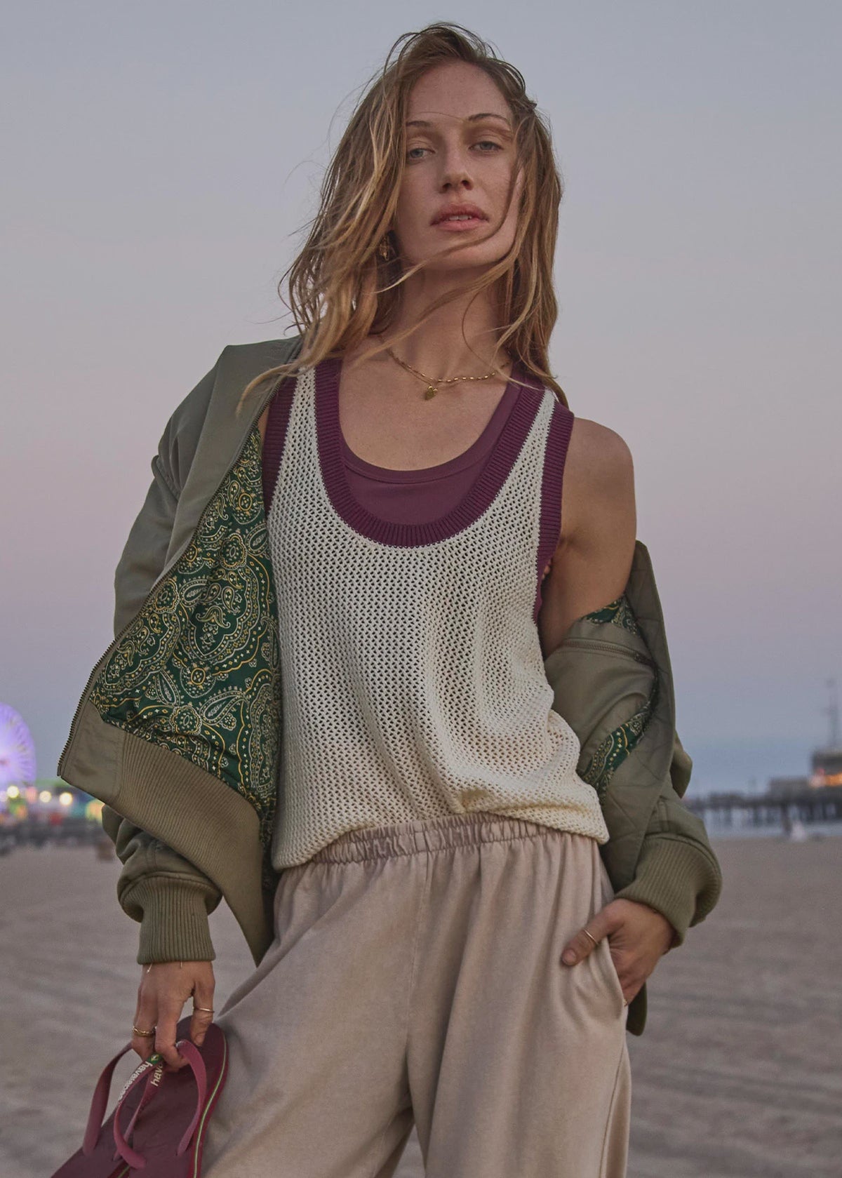 Fenway Wales Knit Tank - Cream