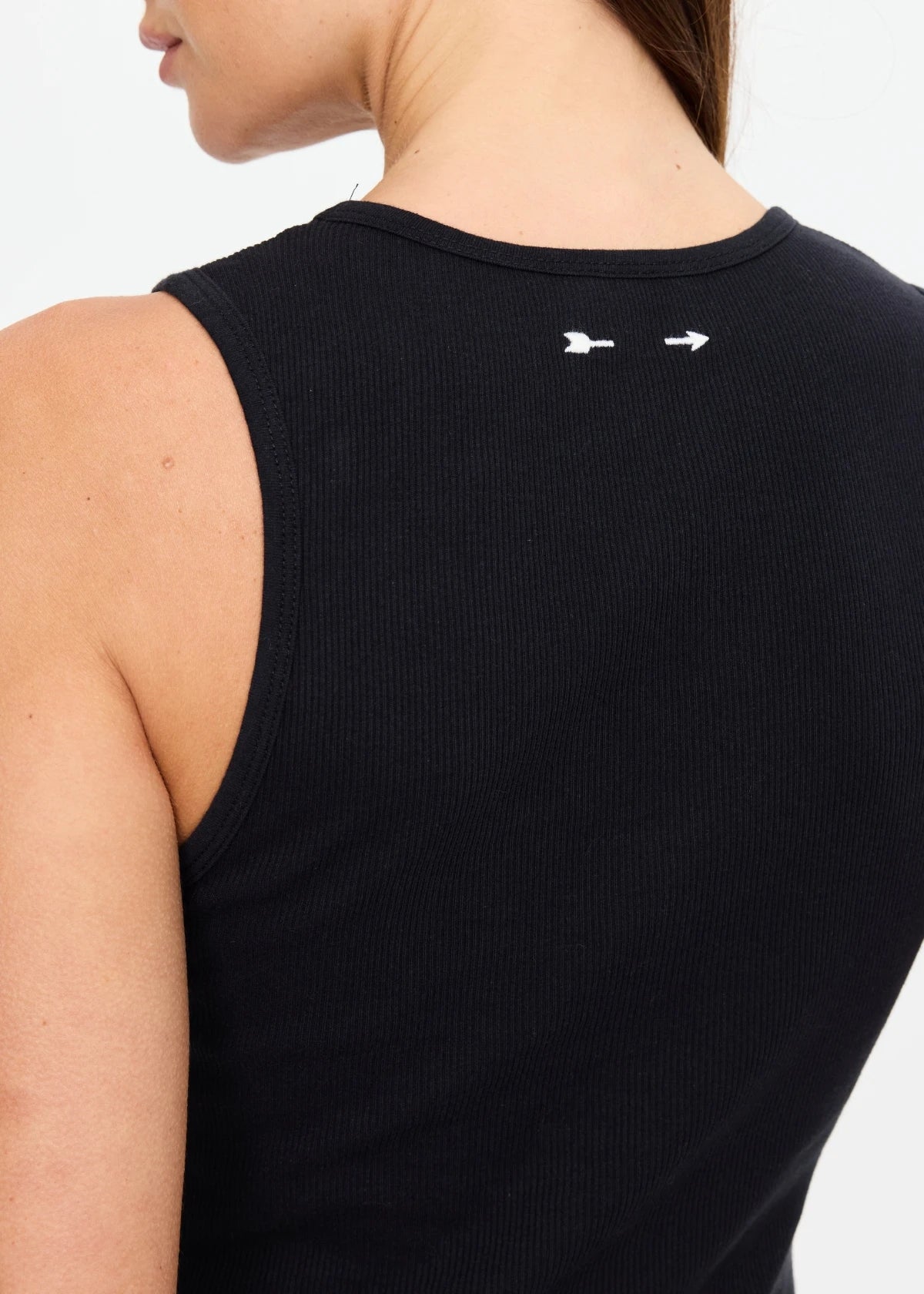 Charli Button Tank Top - Black