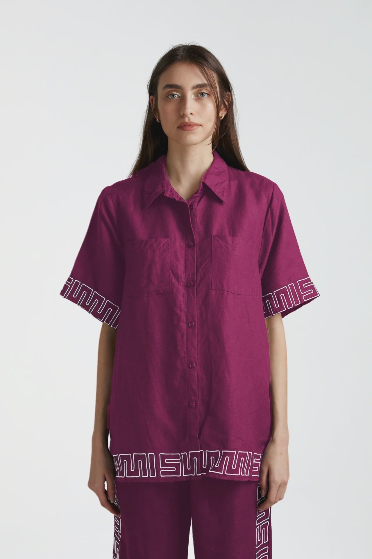 Sig Linen Shirt - Plum