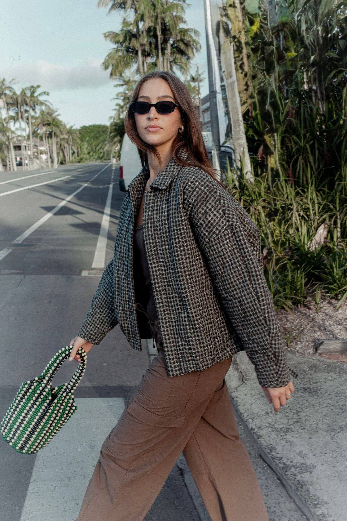 Matteo jacket - Espresso Check