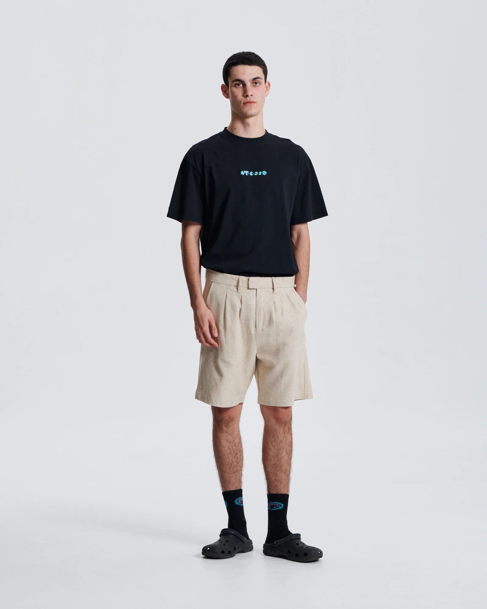 Harrow Linen Pleat Short - Ecru