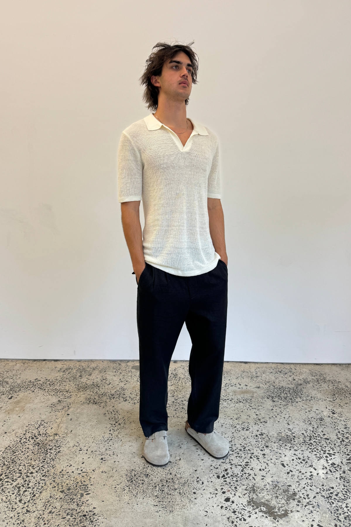 Linen Slack Pant - Night