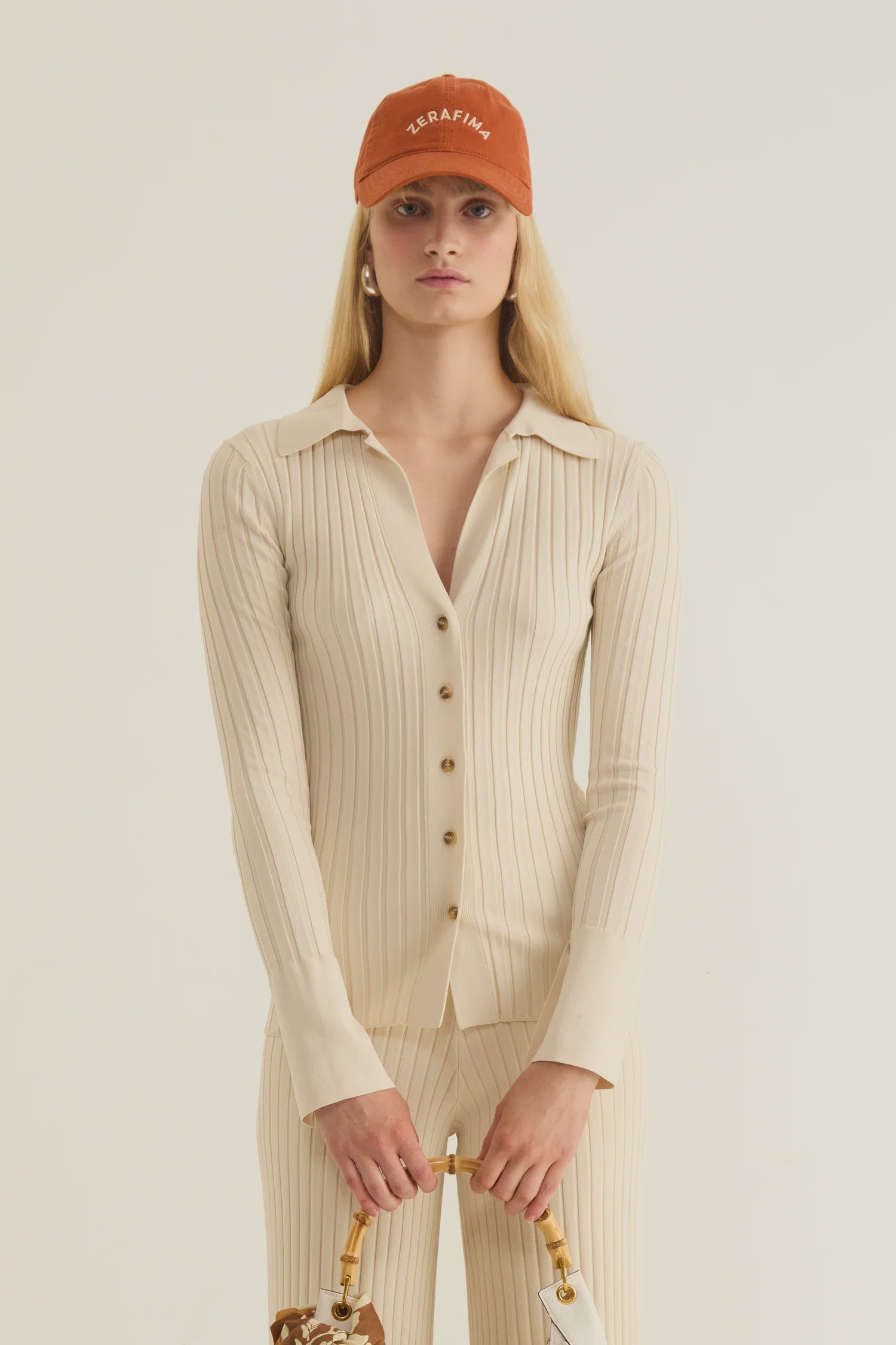 Grasslands Rib Cardi - Creme