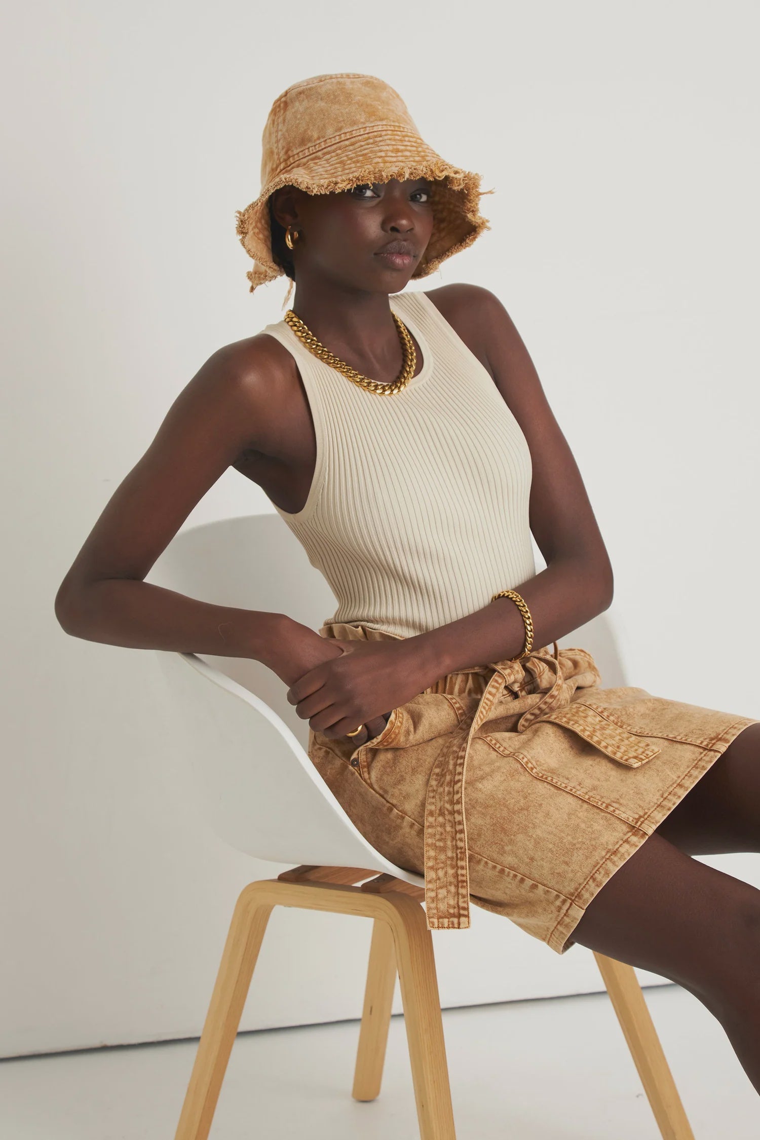 Grasslands Rib Cami - Creme