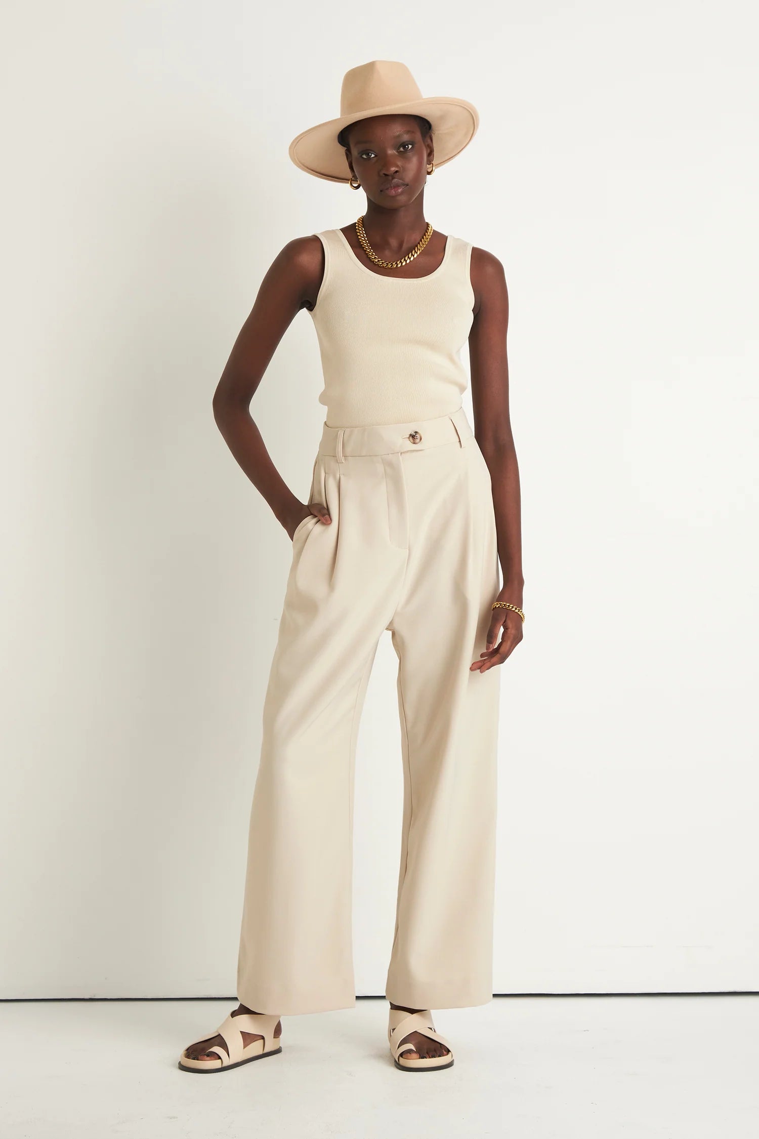 Terra Scoop Cami - Creme