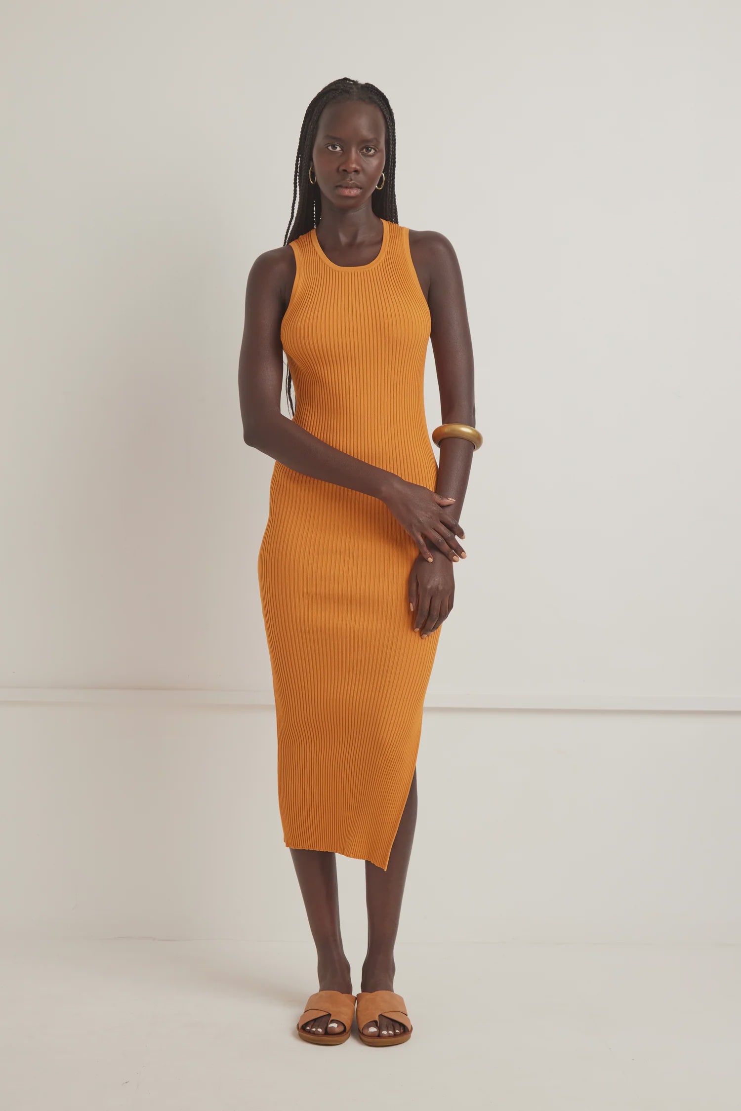 Grasslands Halter Dress - Marigold