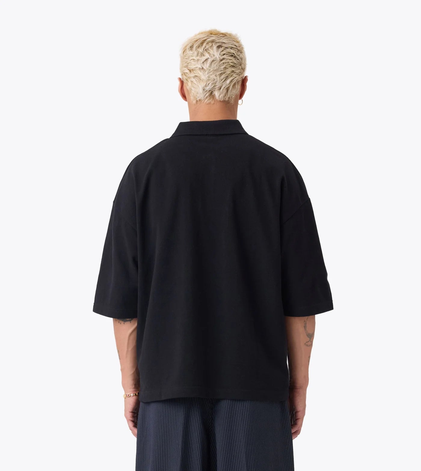 Box Crop Polo - True Black