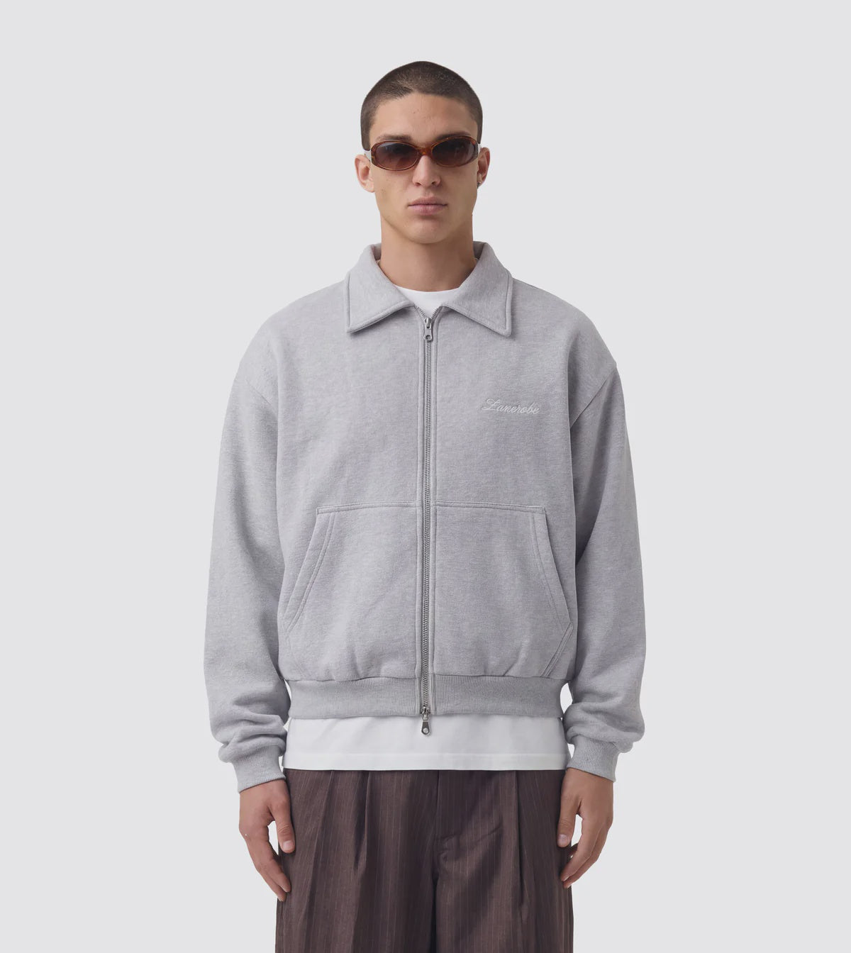 Fleece Bomber - Grey Marle