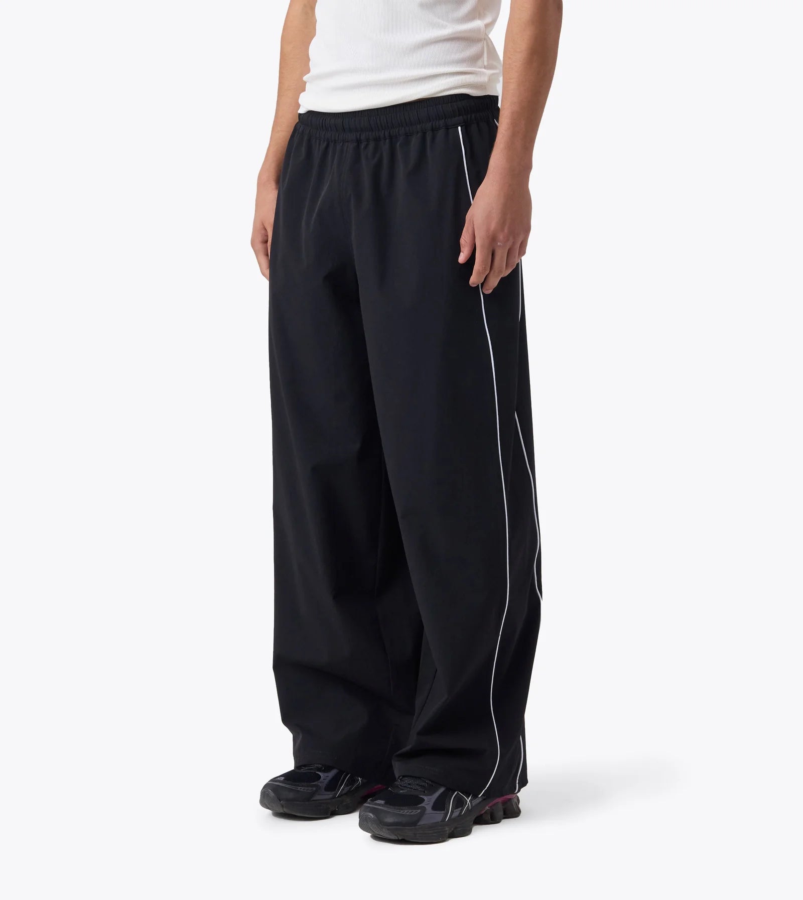 Piping Track pant - Black