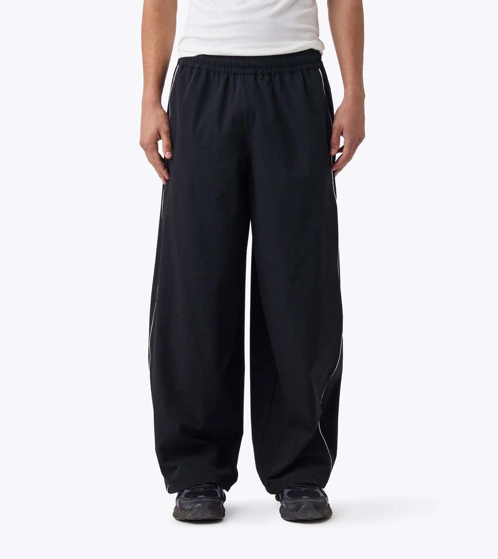Piping Track pant - Black