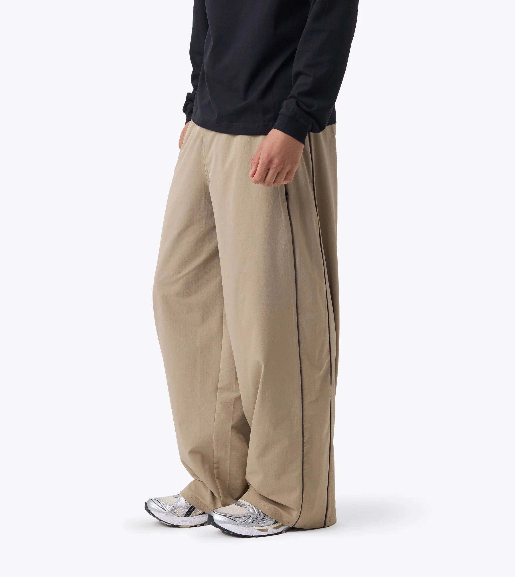 Piping Track Pant - Stone