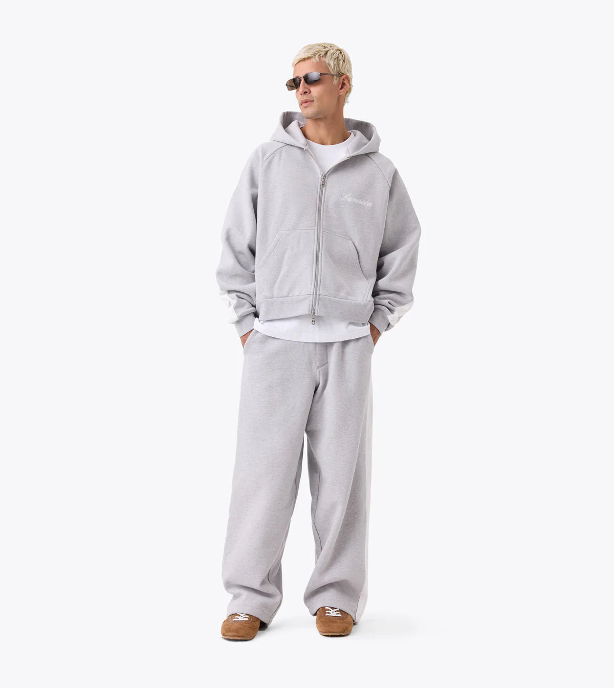 Stitch Fleece Mega Pant - Grey Marle