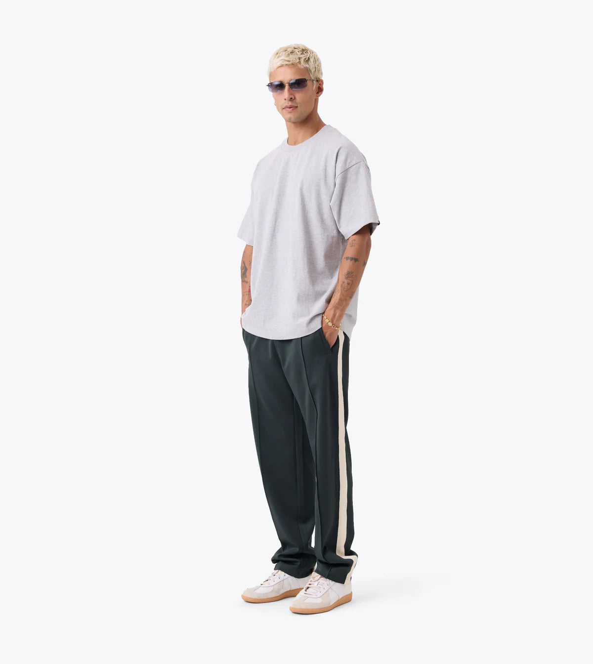 Stitched Football Trackpant - Forest