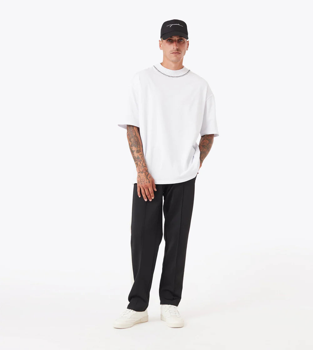 Stitched Football Trackpant - Black
