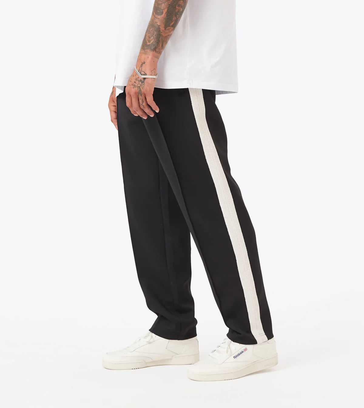 Stitched Football Trackpant - Black