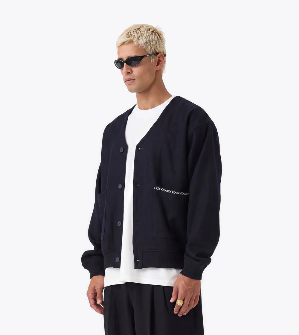 Wool Cardigan - Indigo