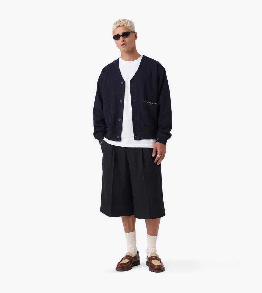 Wool Cardigan - Indigo