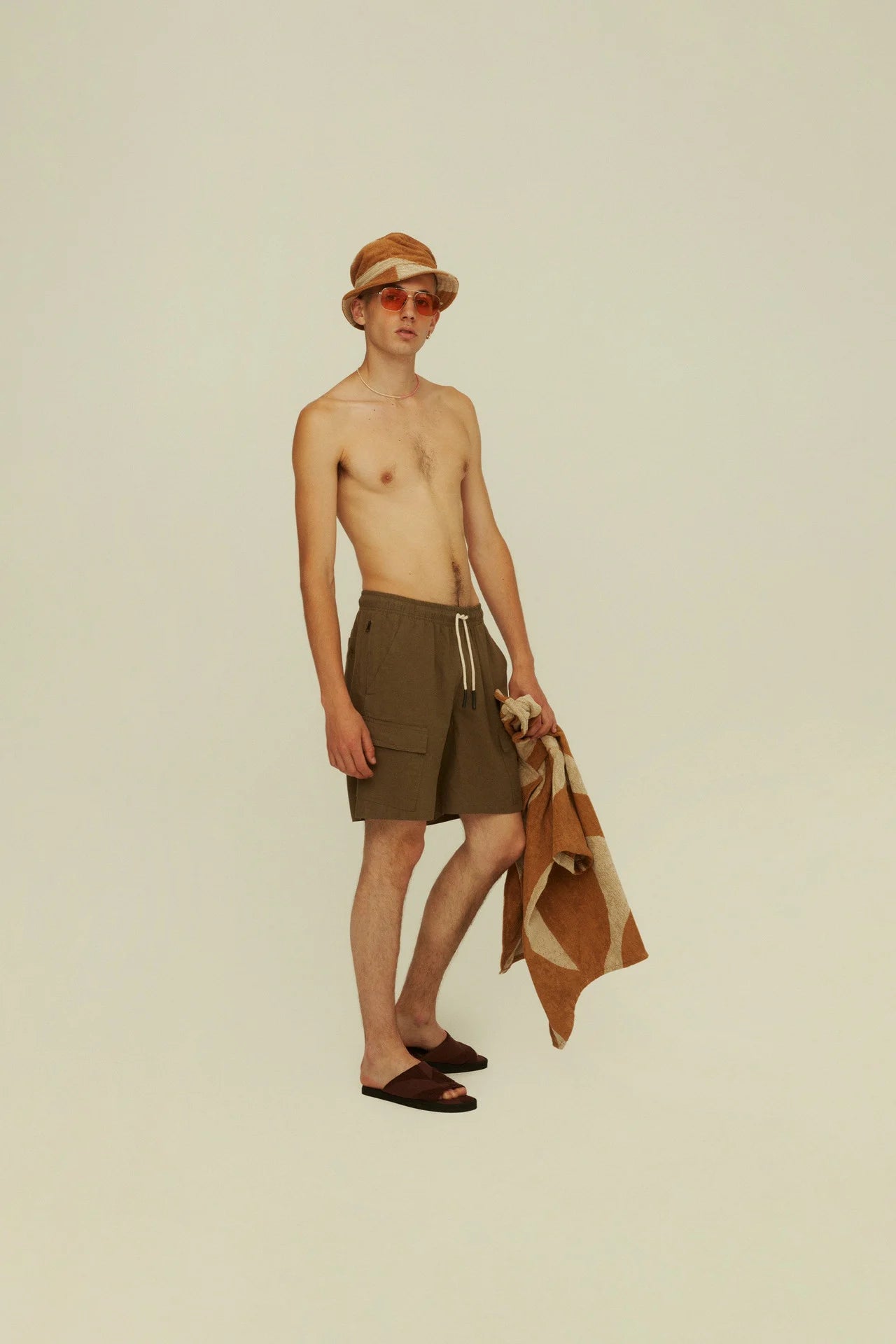 Cargo Linen Shorts - Army