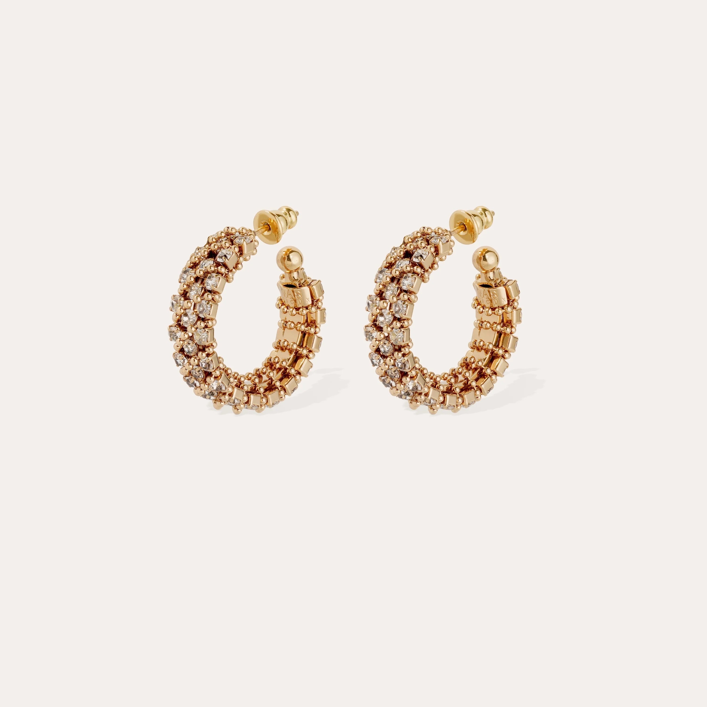 Izilda Strass Hoop Earrings