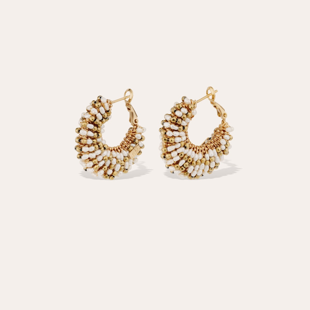 Izzia Hoop Earrings - Mother of Pearl