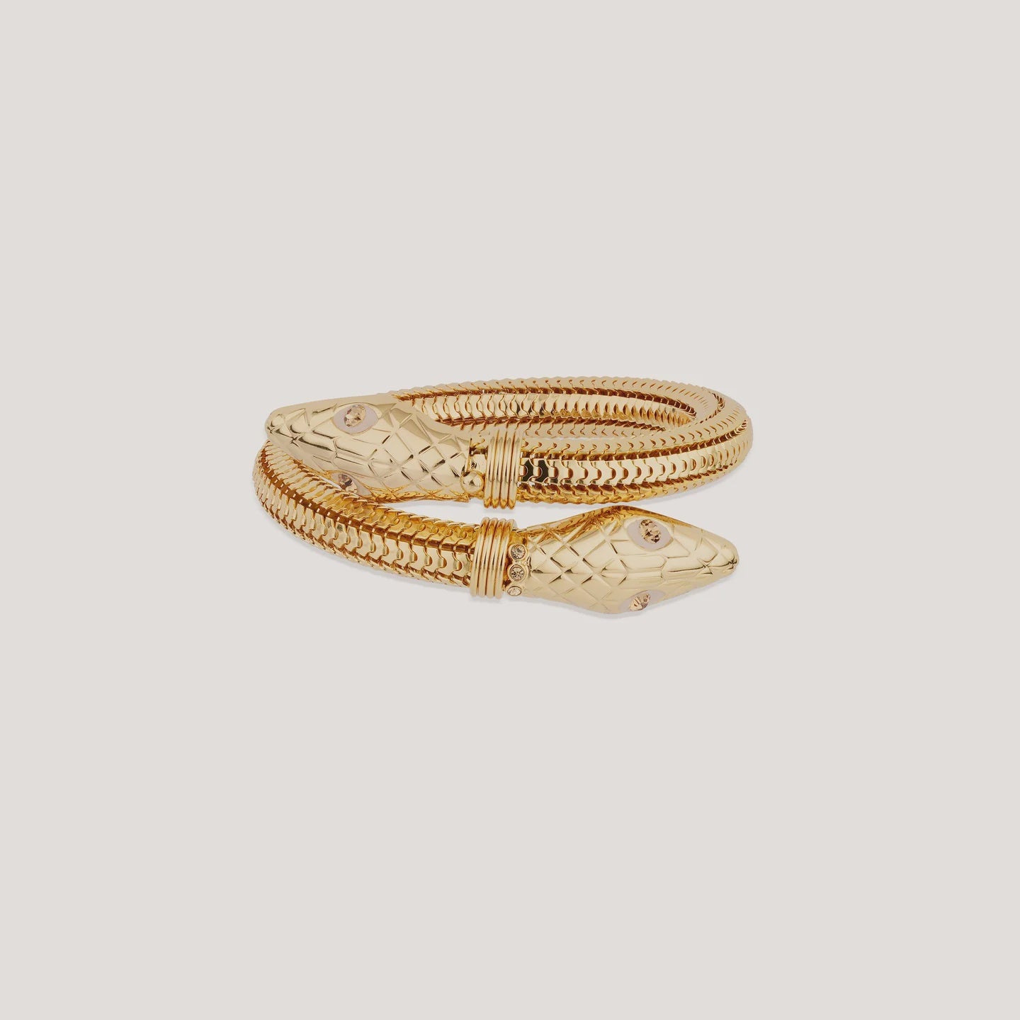 Cobra Bracelet - Gold Rhinestone