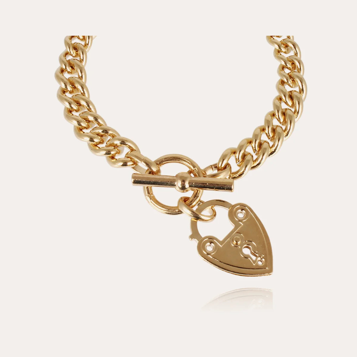 Locked Gold Chain Bracelet