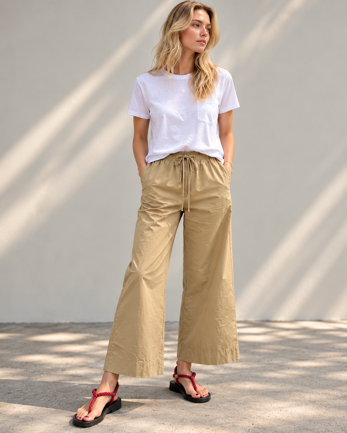 Potts Cotton Pant - Beige