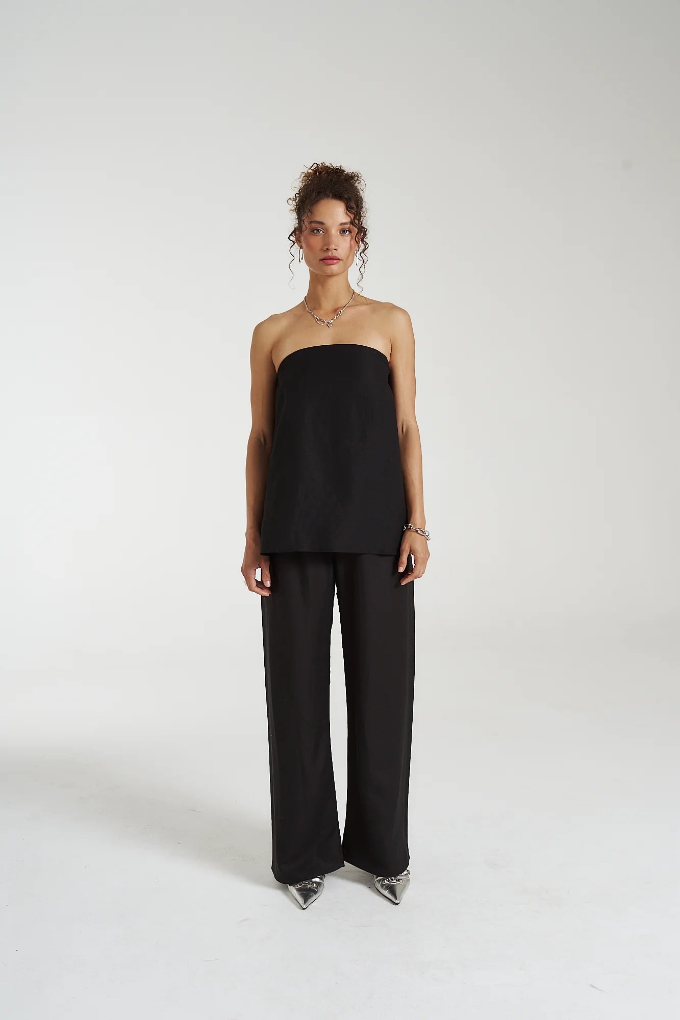 Elastic Waist Pants - Midnight Black