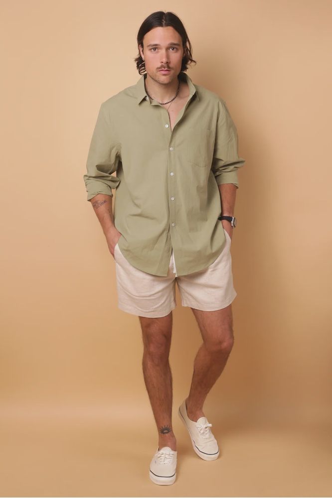 Valley Cotton Shirt - Sage