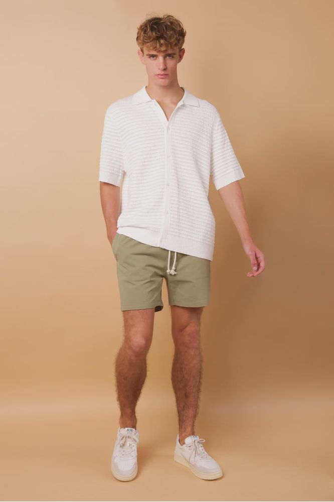 Verona Knit S/S Shirt - Cream