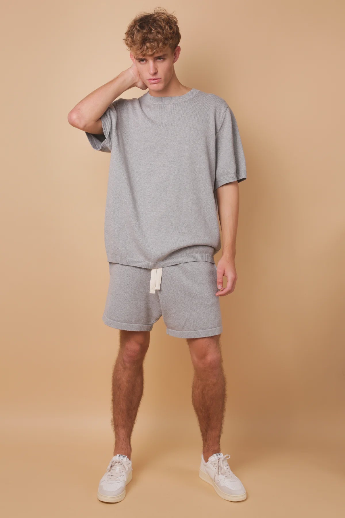 Tyson Knit Shorts - Ash Marle