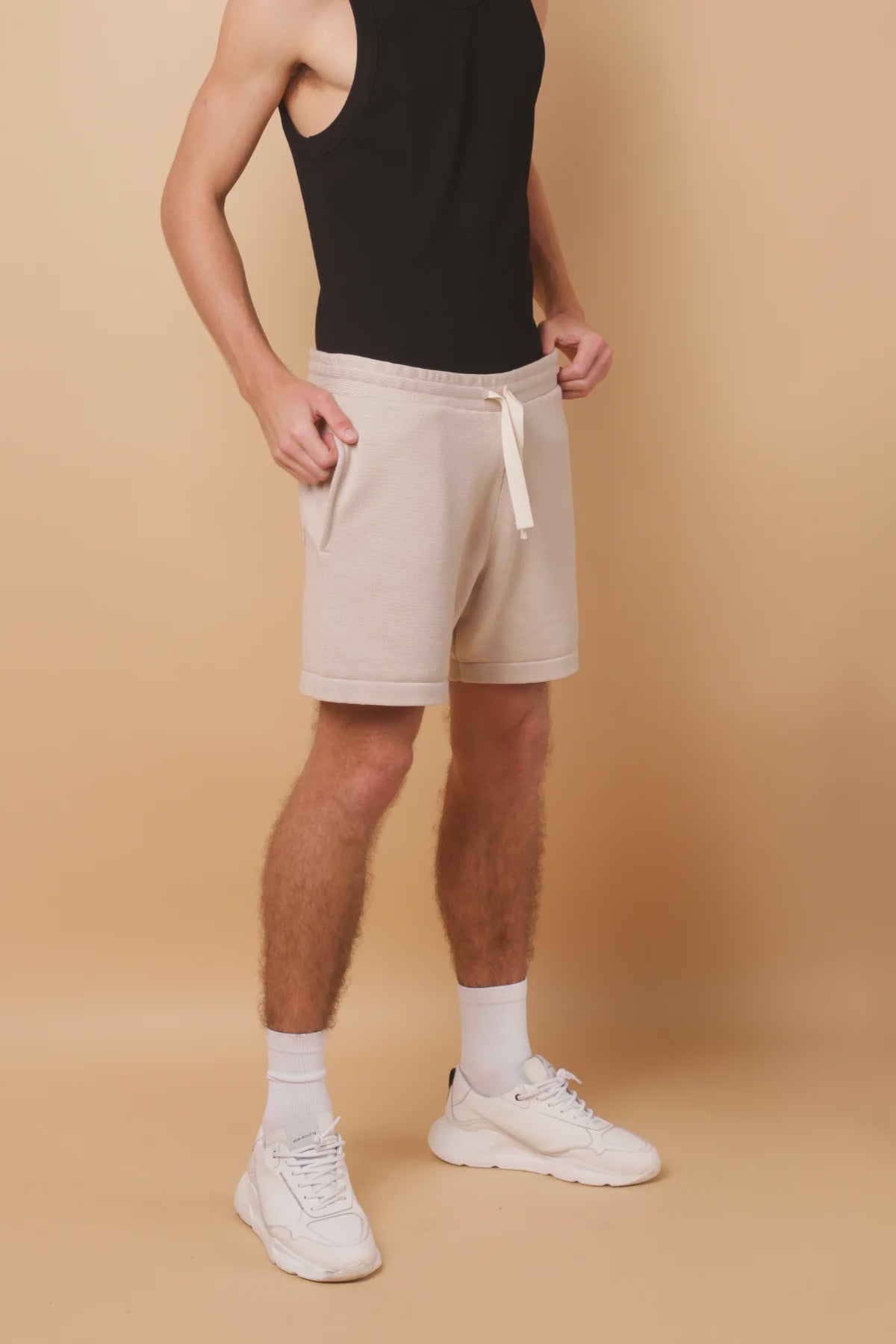 Tyson Knit Shorts - Beige