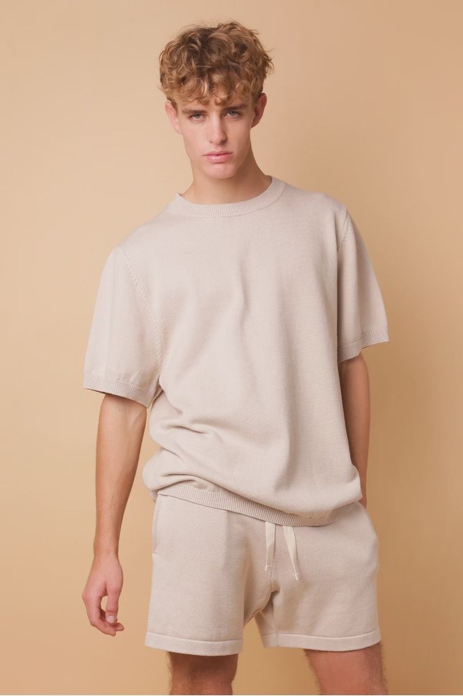 Tyson Knit Tee - Beige