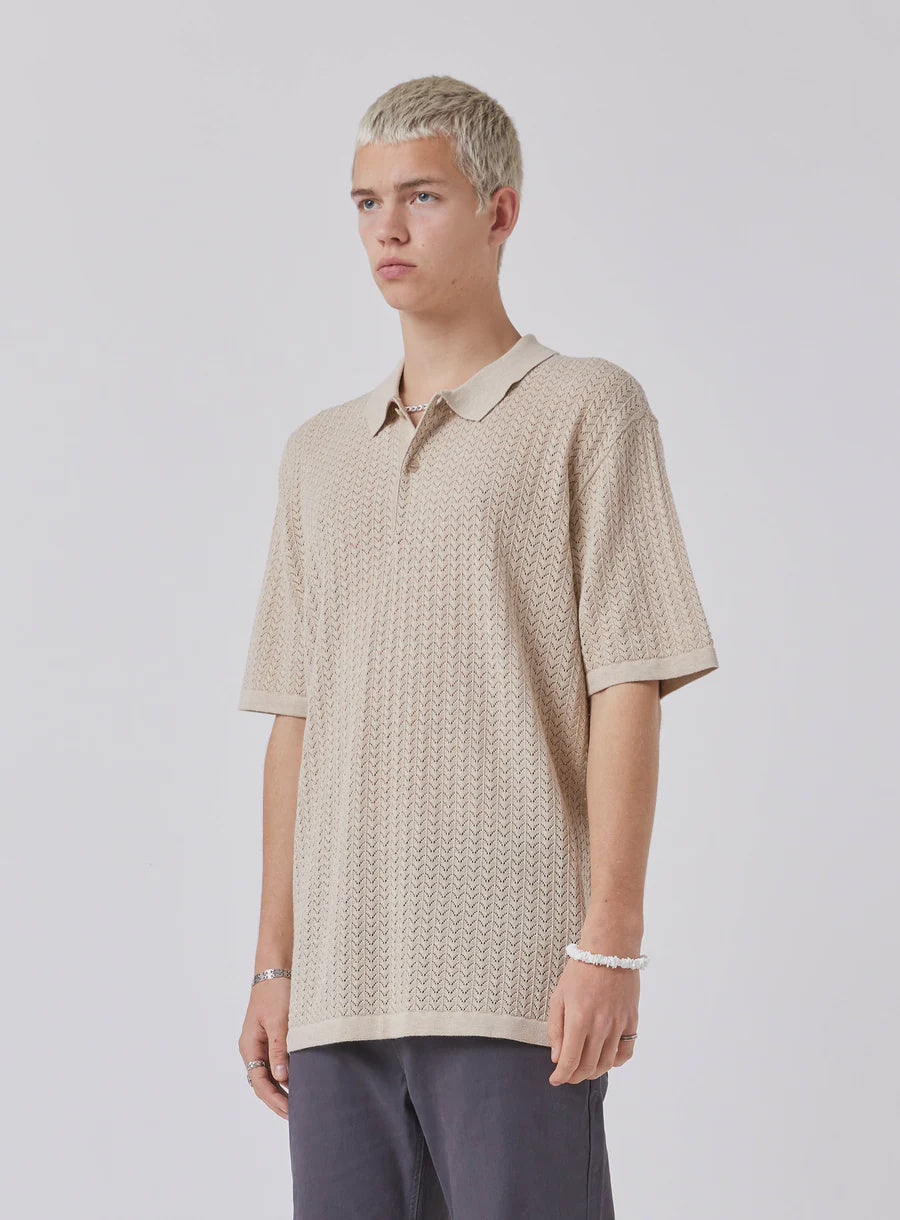 Knitted Polo - Sand